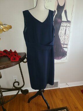 NEW Preston & York Dress Size 16 TNavy Blue Lined Sleeveless NWT